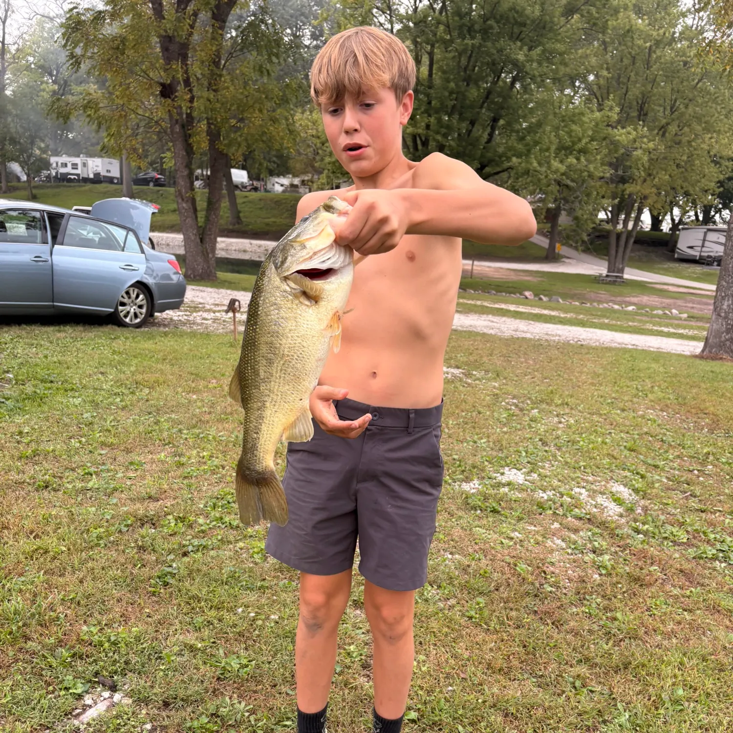 Largemouth bass caught on Fishbrain