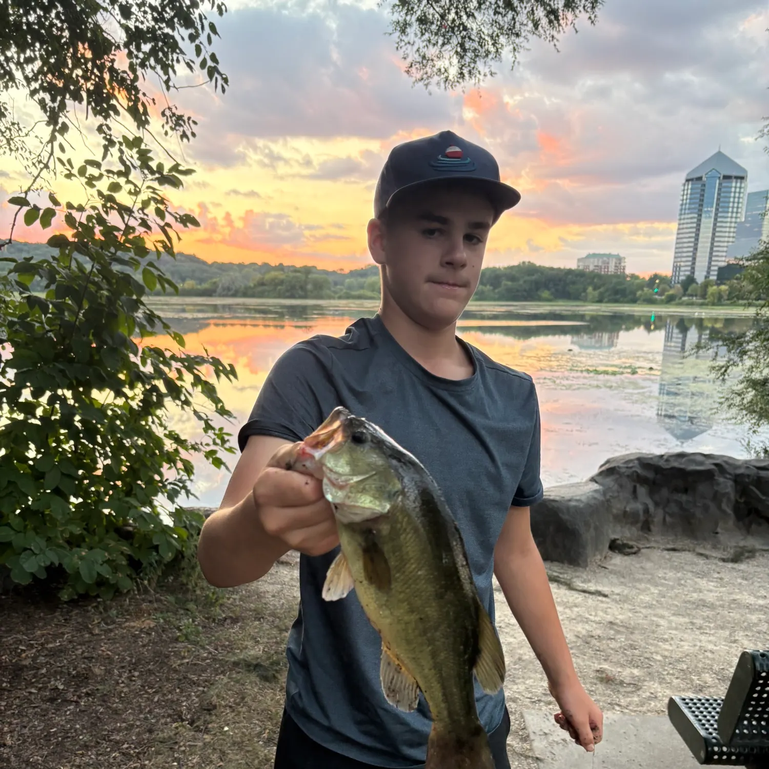 Largemouth bass caught on Fishbrain