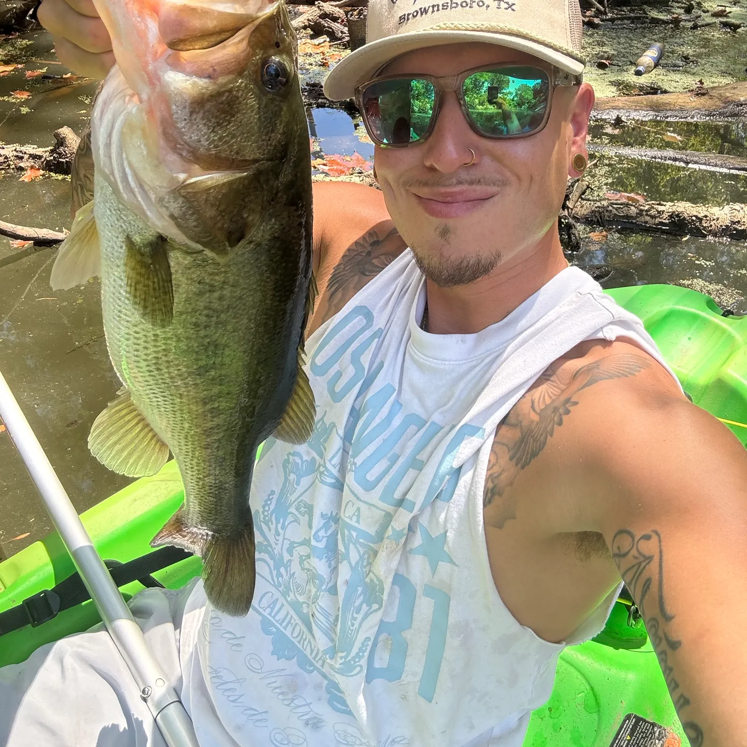 Largemouth bass caught on Fishbrain