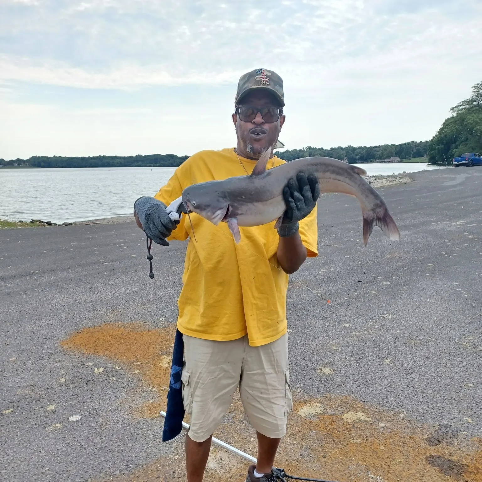 Blue catfish caught on Fishbrain
