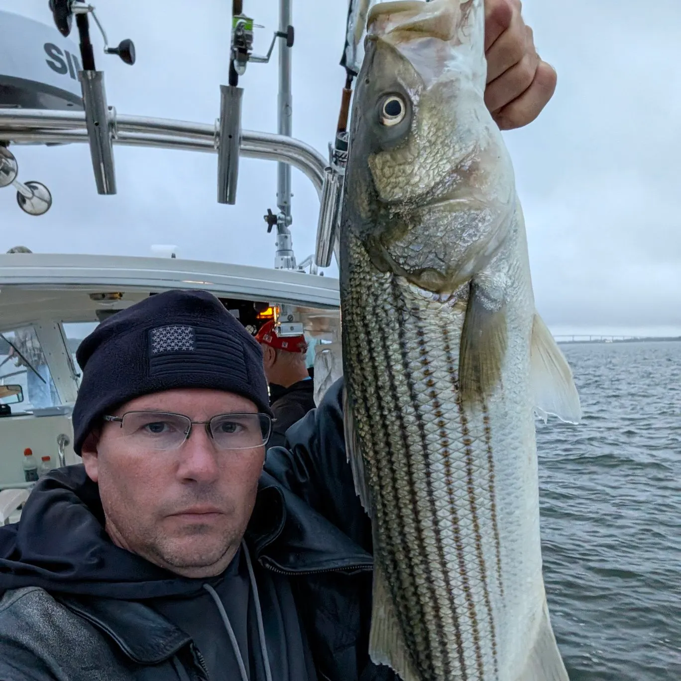 Striped bass caught on Fishbrain
