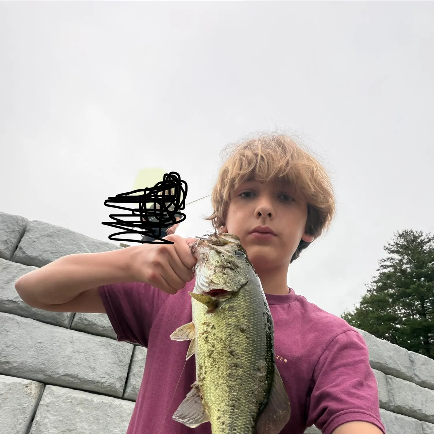 Largemouth bass caught on Fishbrain