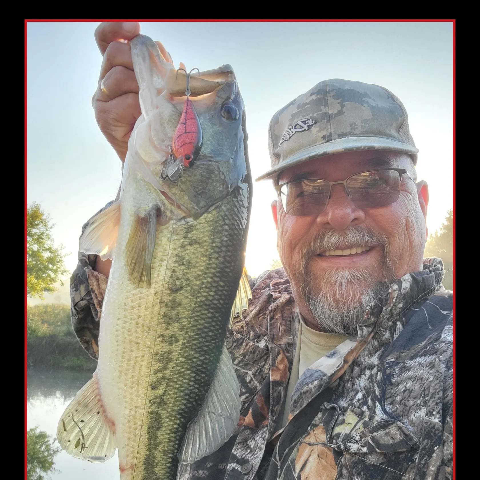 Largemouth bass caught on Fishbrain
