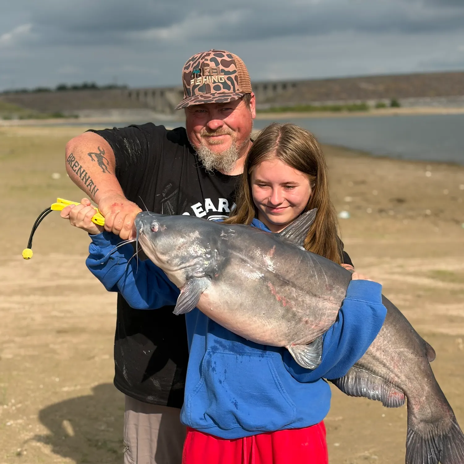 Blue catfish caught on Fishbrain