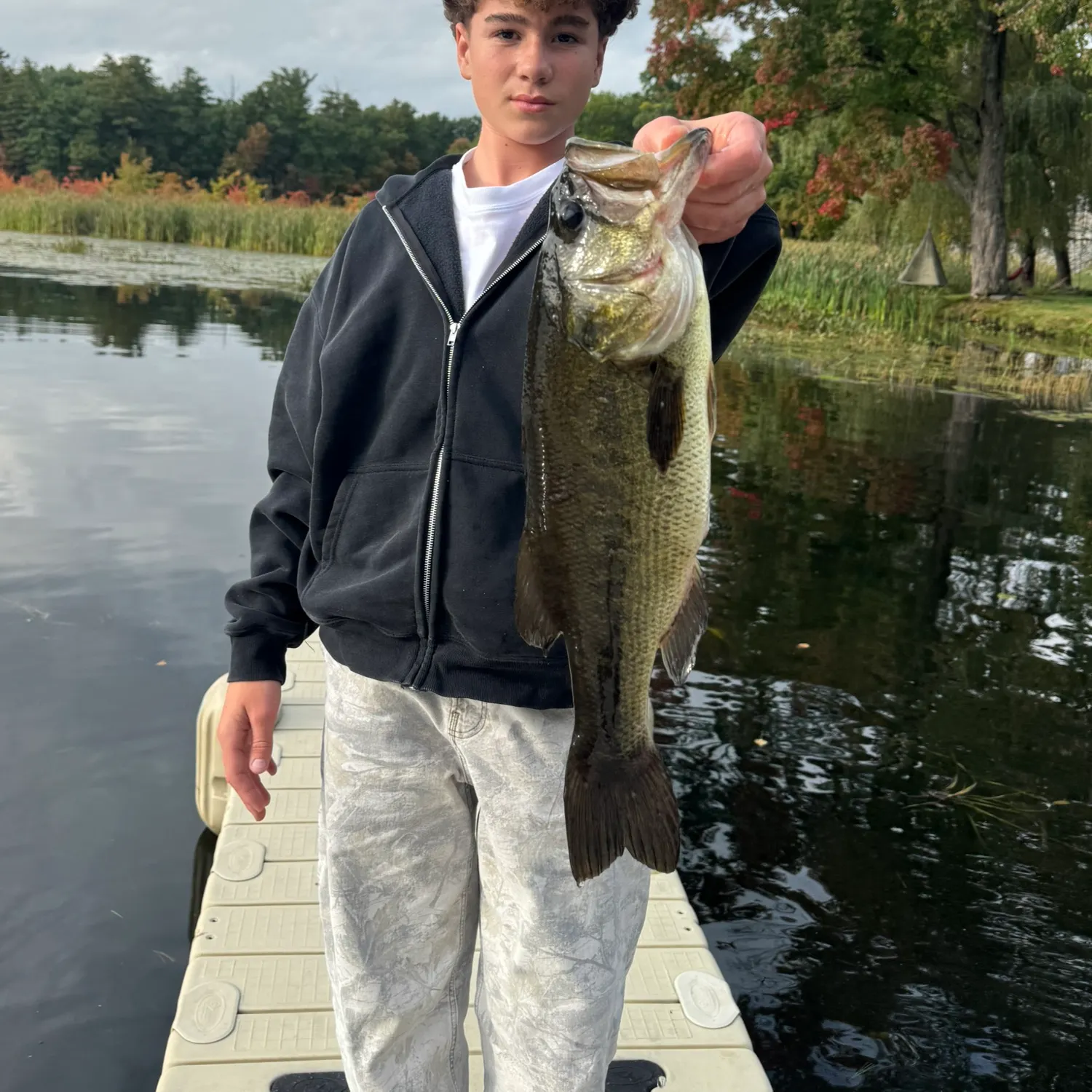 Largemouth bass caught on Fishbrain