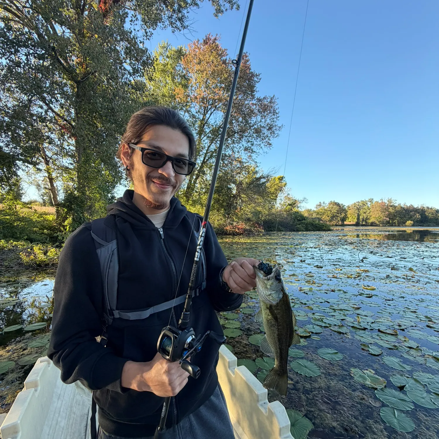 Largemouth bass caught on Fishbrain