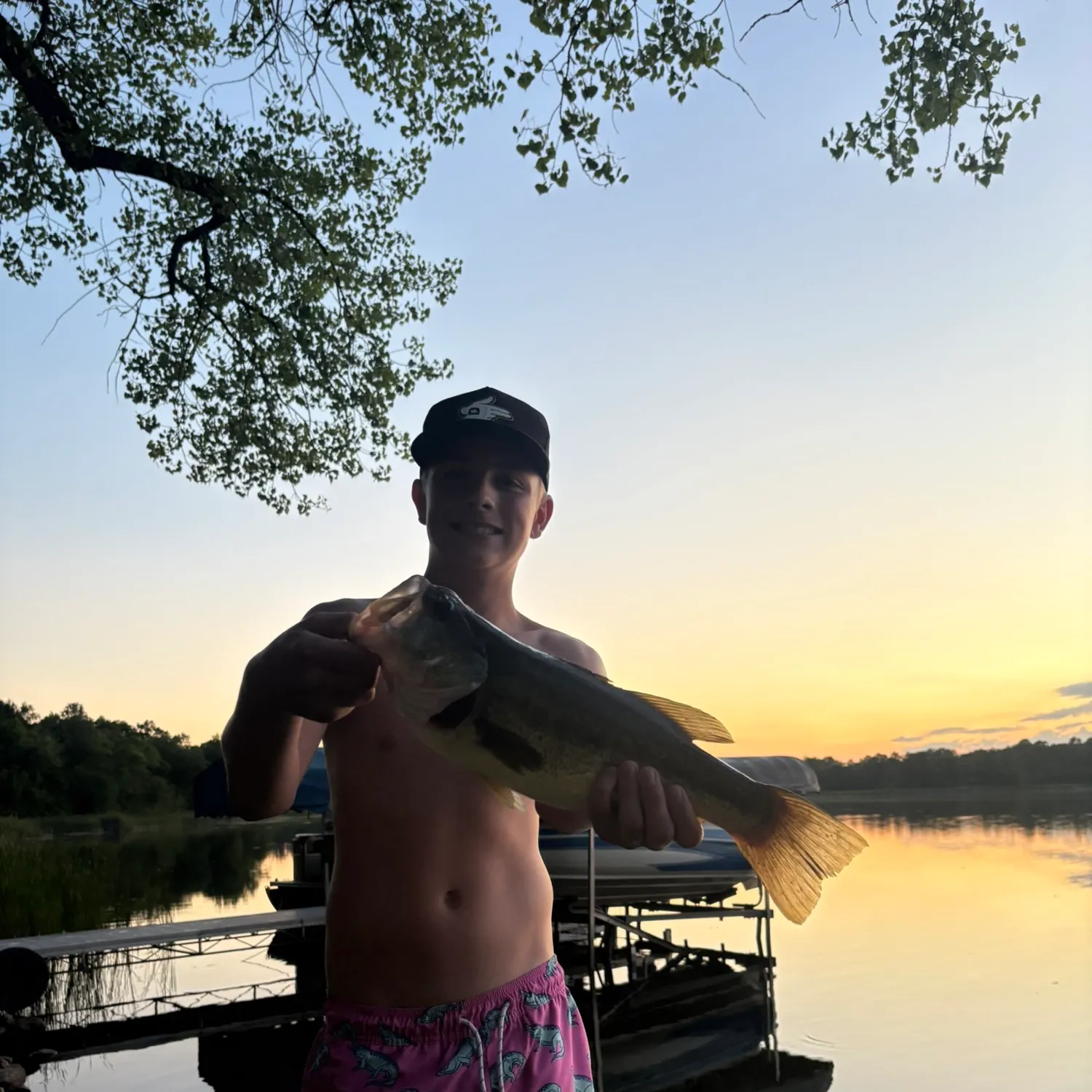 Largemouth bass caught on Fishbrain