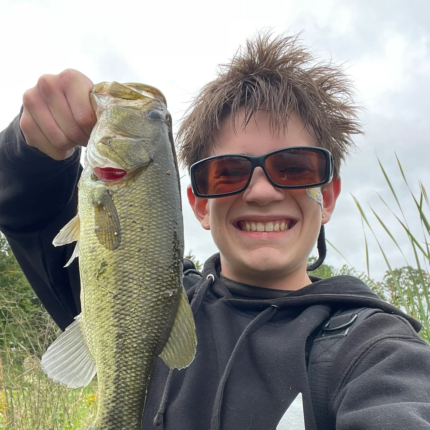Largemouth bass caught on Fishbrain