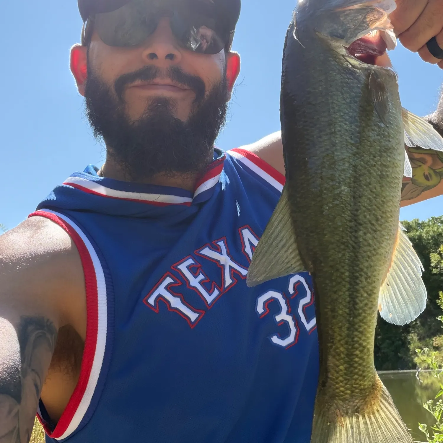 Largemouth bass caught on Fishbrain