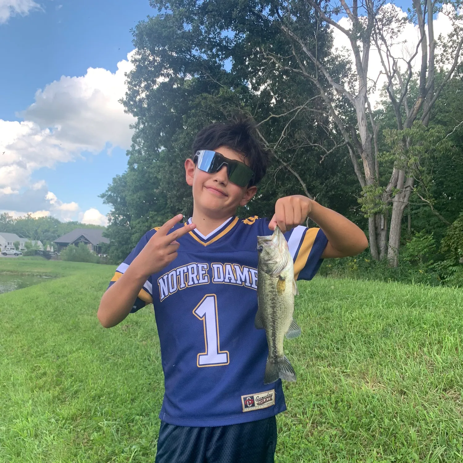 Largemouth bass caught on Fishbrain