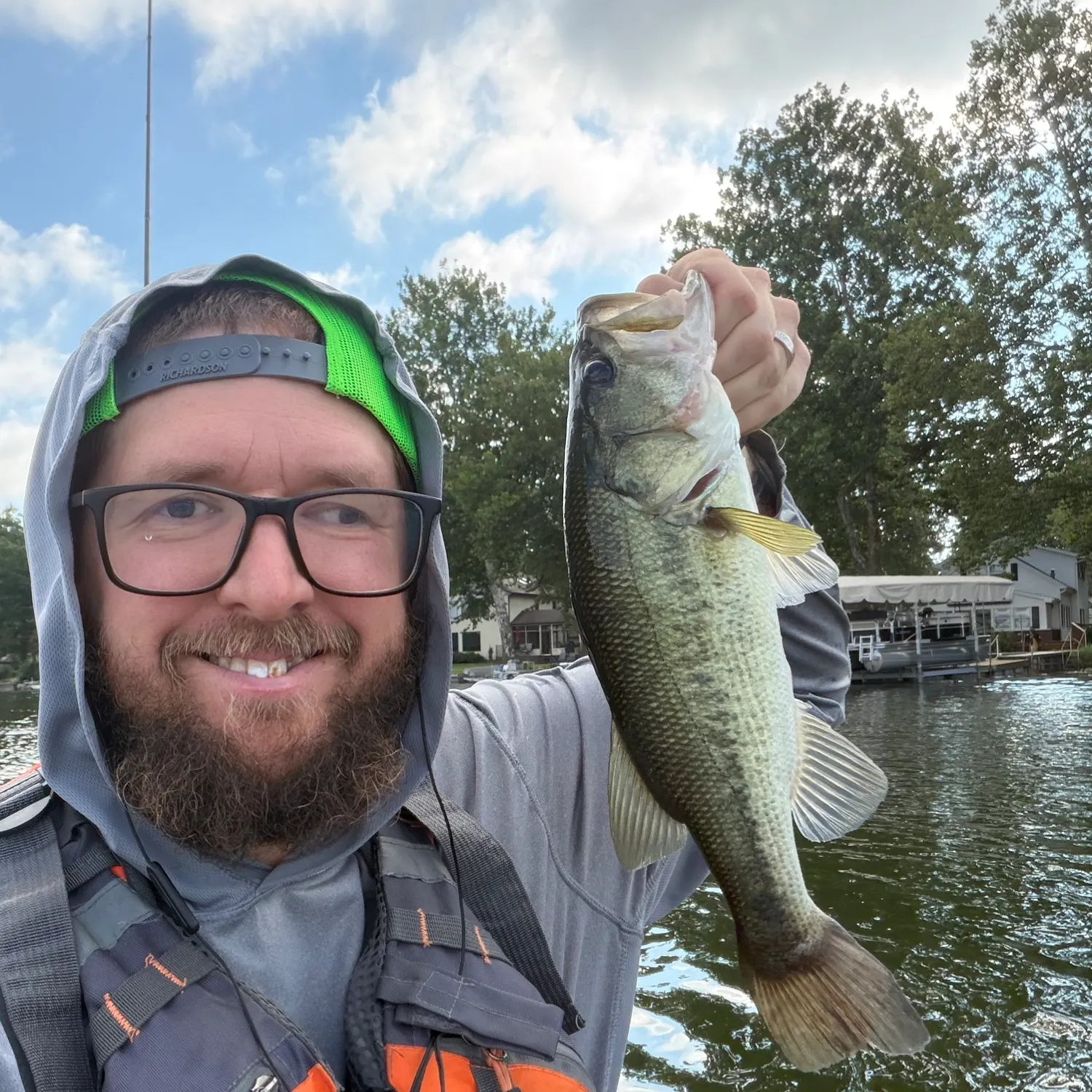 Largemouth bass caught on Fishbrain