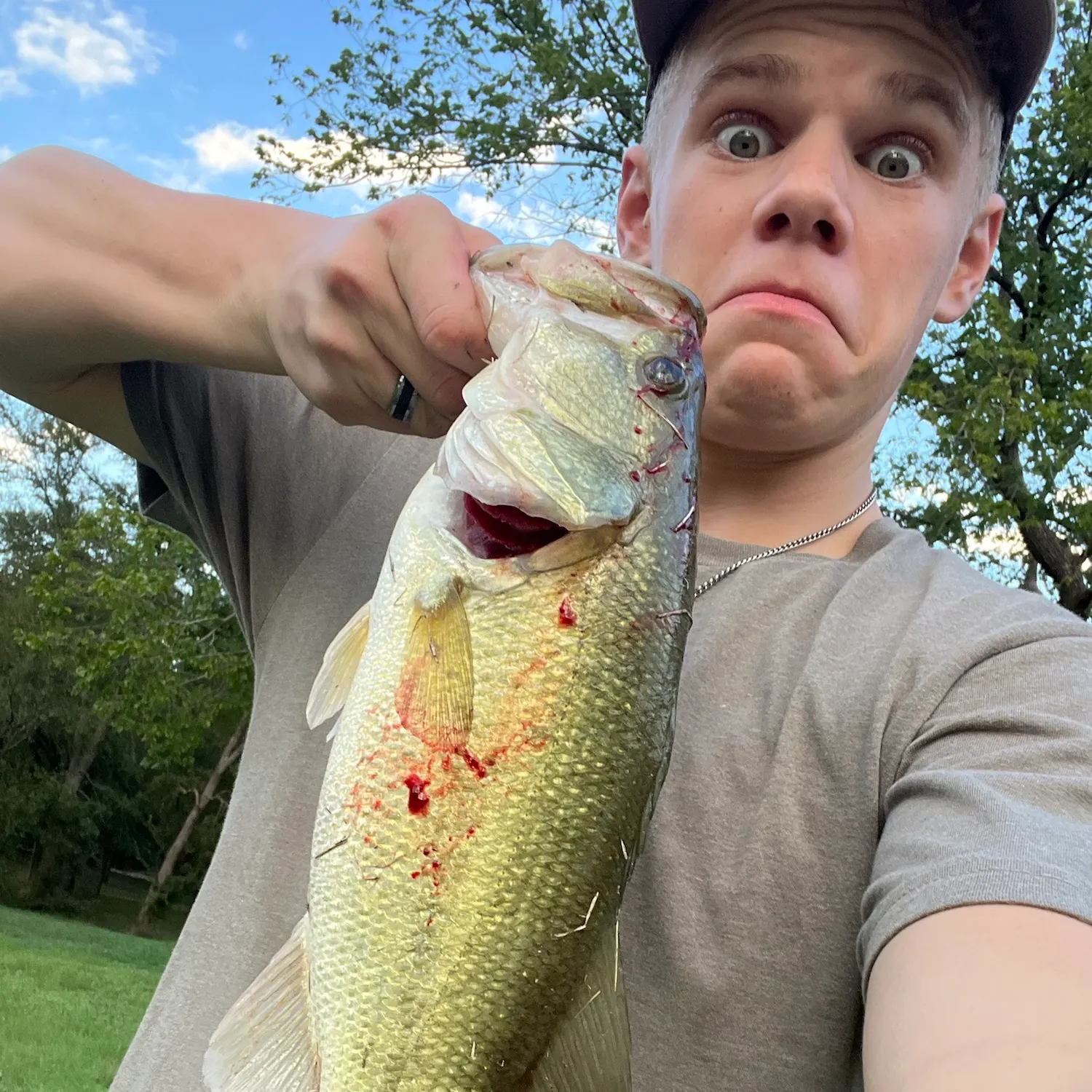 Largemouth bass caught on Fishbrain