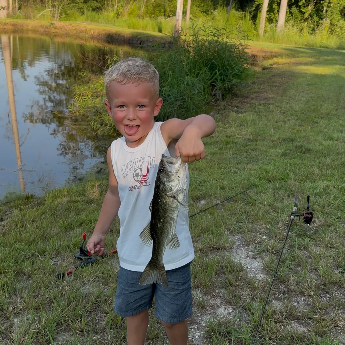Largemouth bass caught on Fishbrain