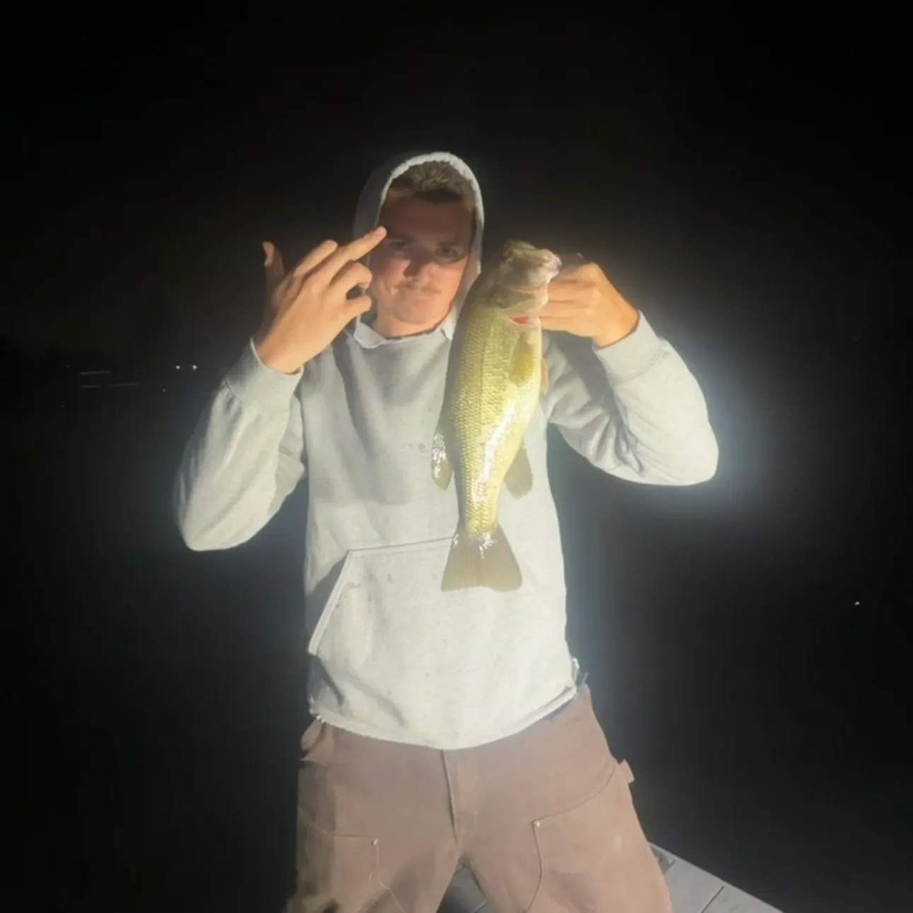 Largemouth bass caught on Fishbrain