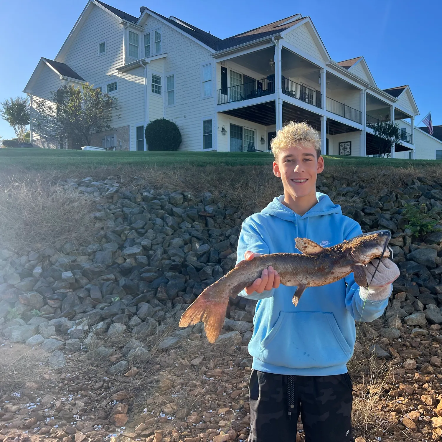Blue catfish caught on Fishbrain