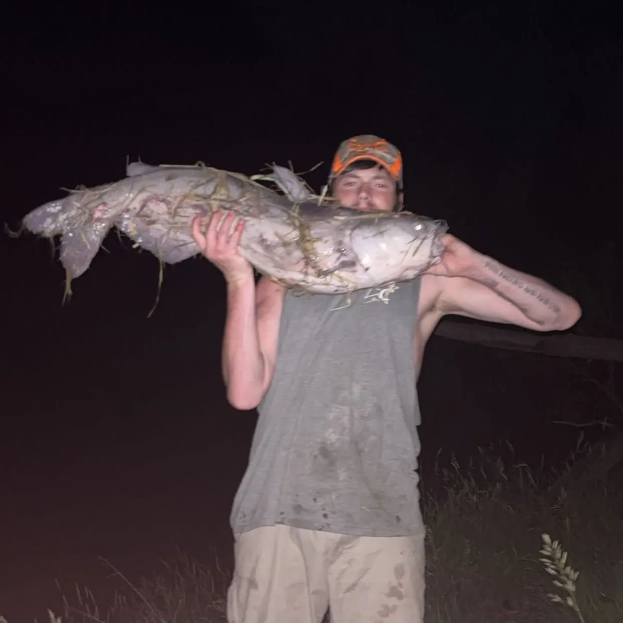 Blue catfish caught on Fishbrain