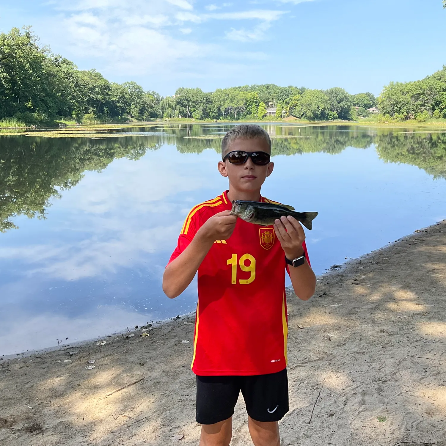 Largemouth bass caught on Fishbrain