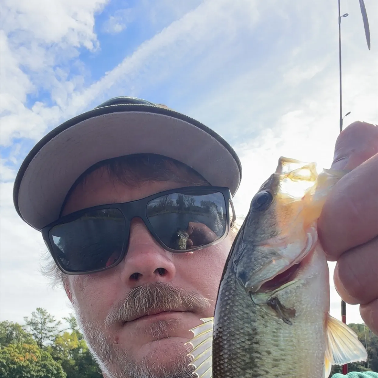 Largemouth bass caught on Fishbrain