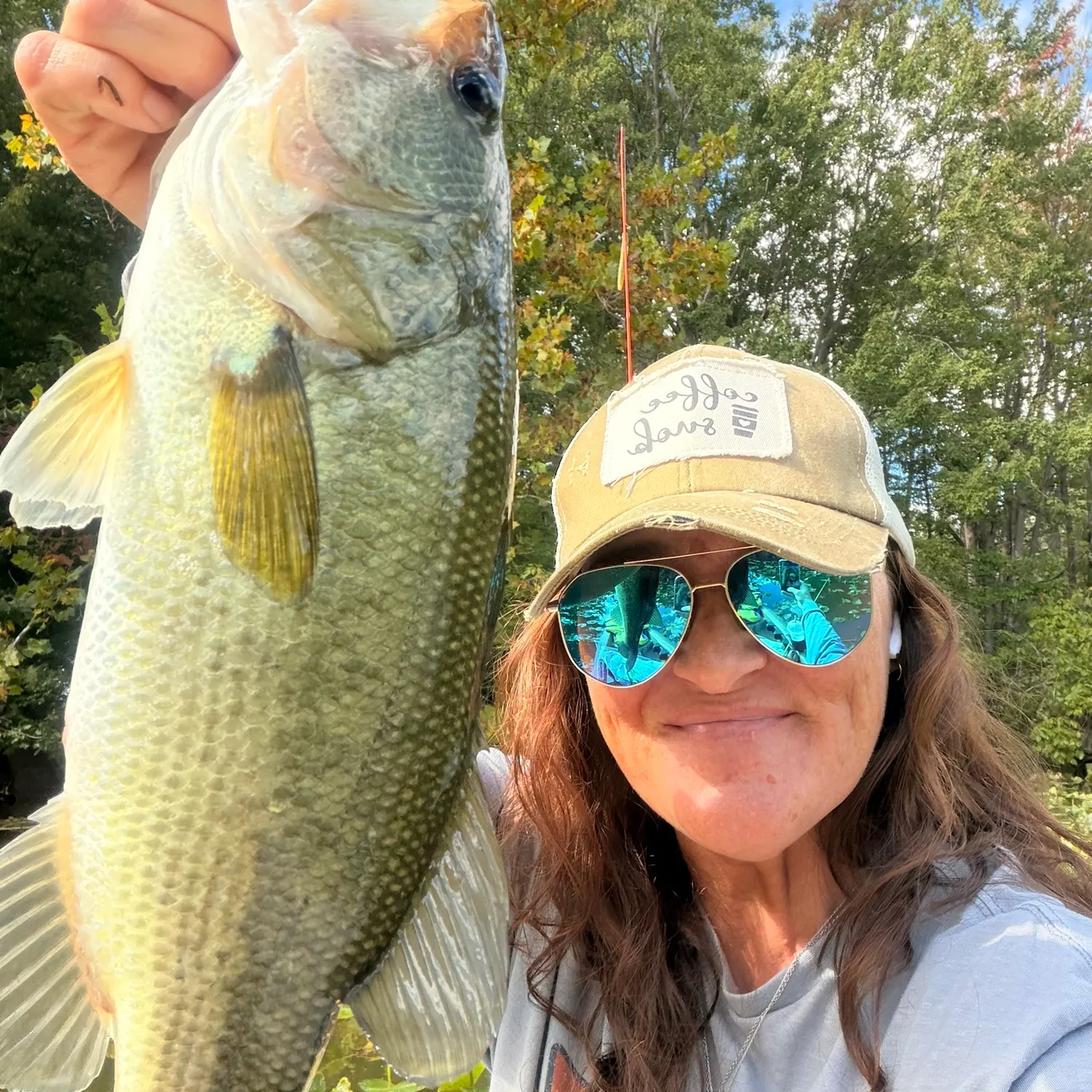 Largemouth bass caught on Fishbrain