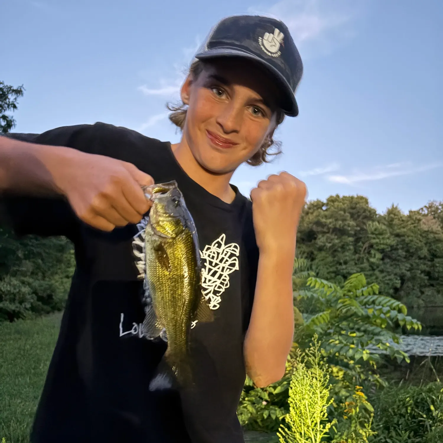 Largemouth bass caught on Fishbrain