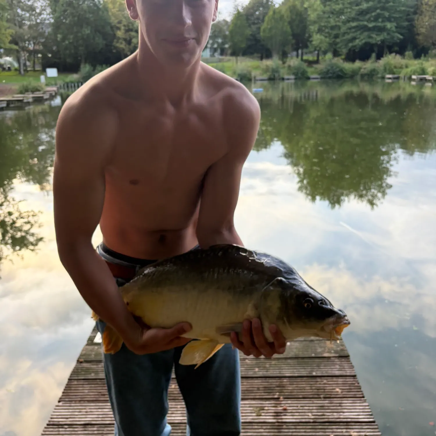 Leather carp caught on Fishbrain