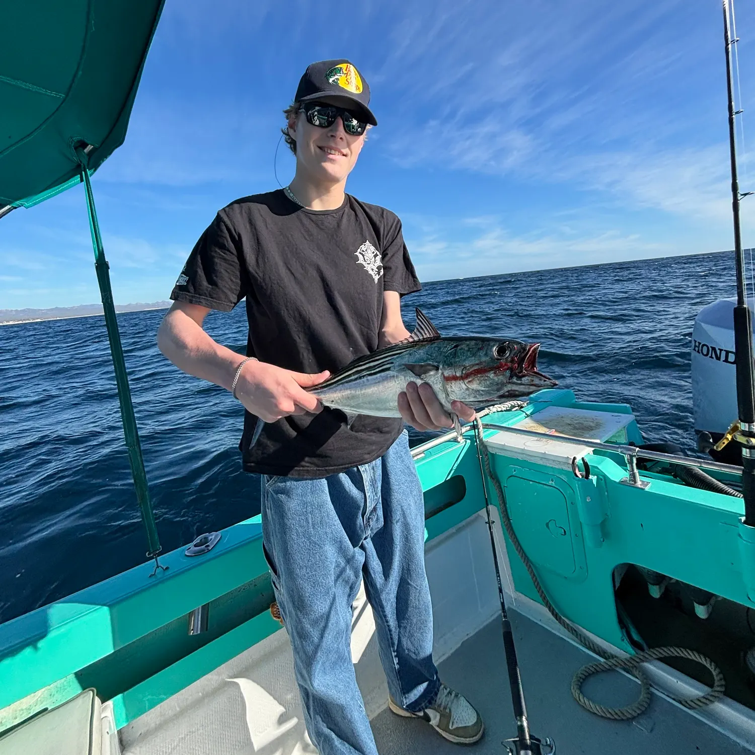 Black skipjack tuna caught on Fishbrain