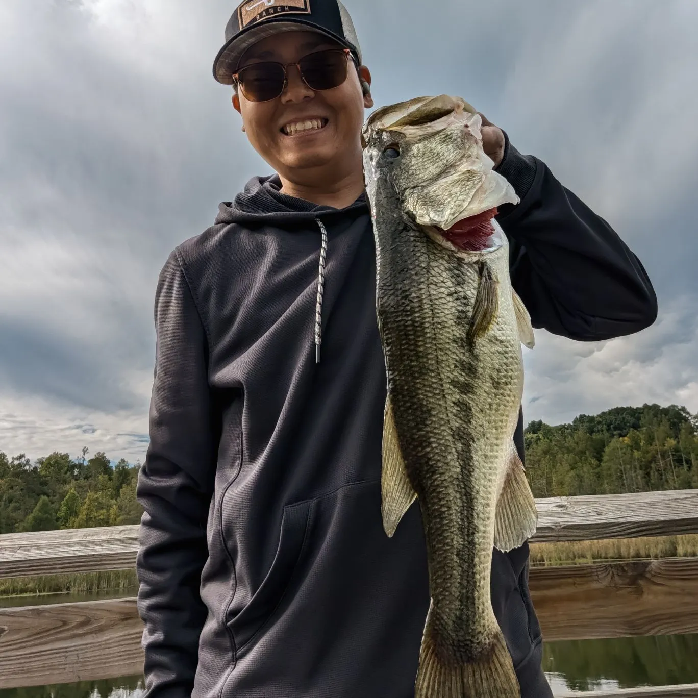 Largemouth bass caught on Fishbrain