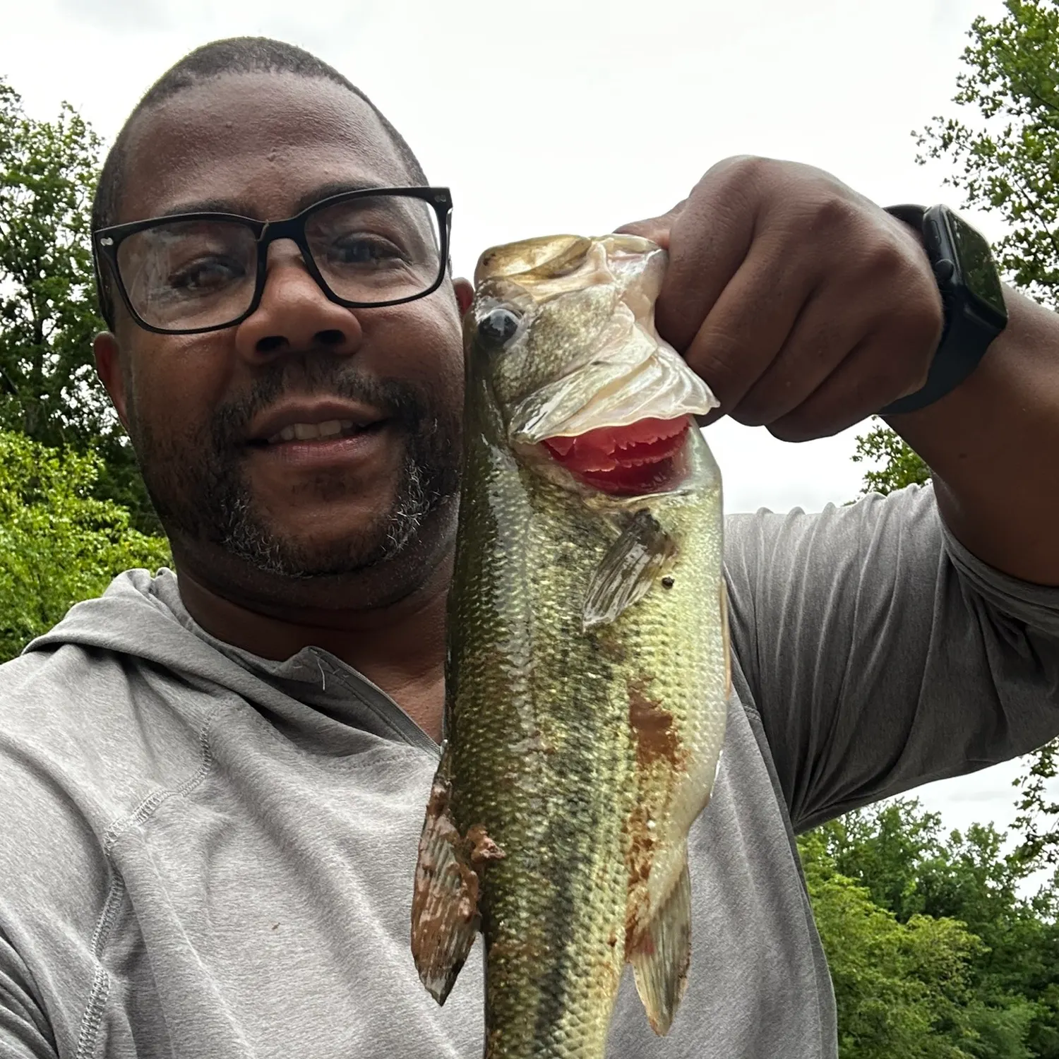 Largemouth bass caught on Fishbrain