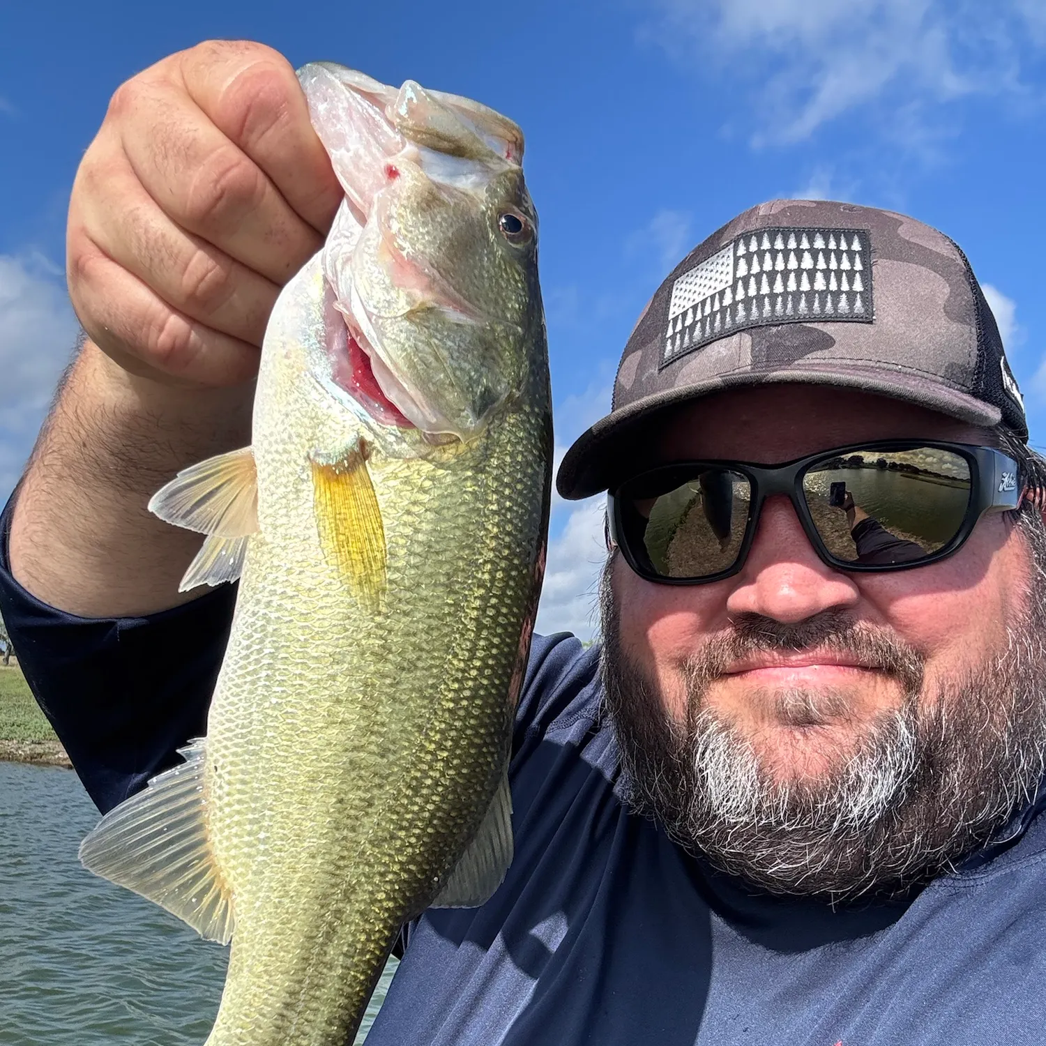 Largemouth bass caught on Fishbrain