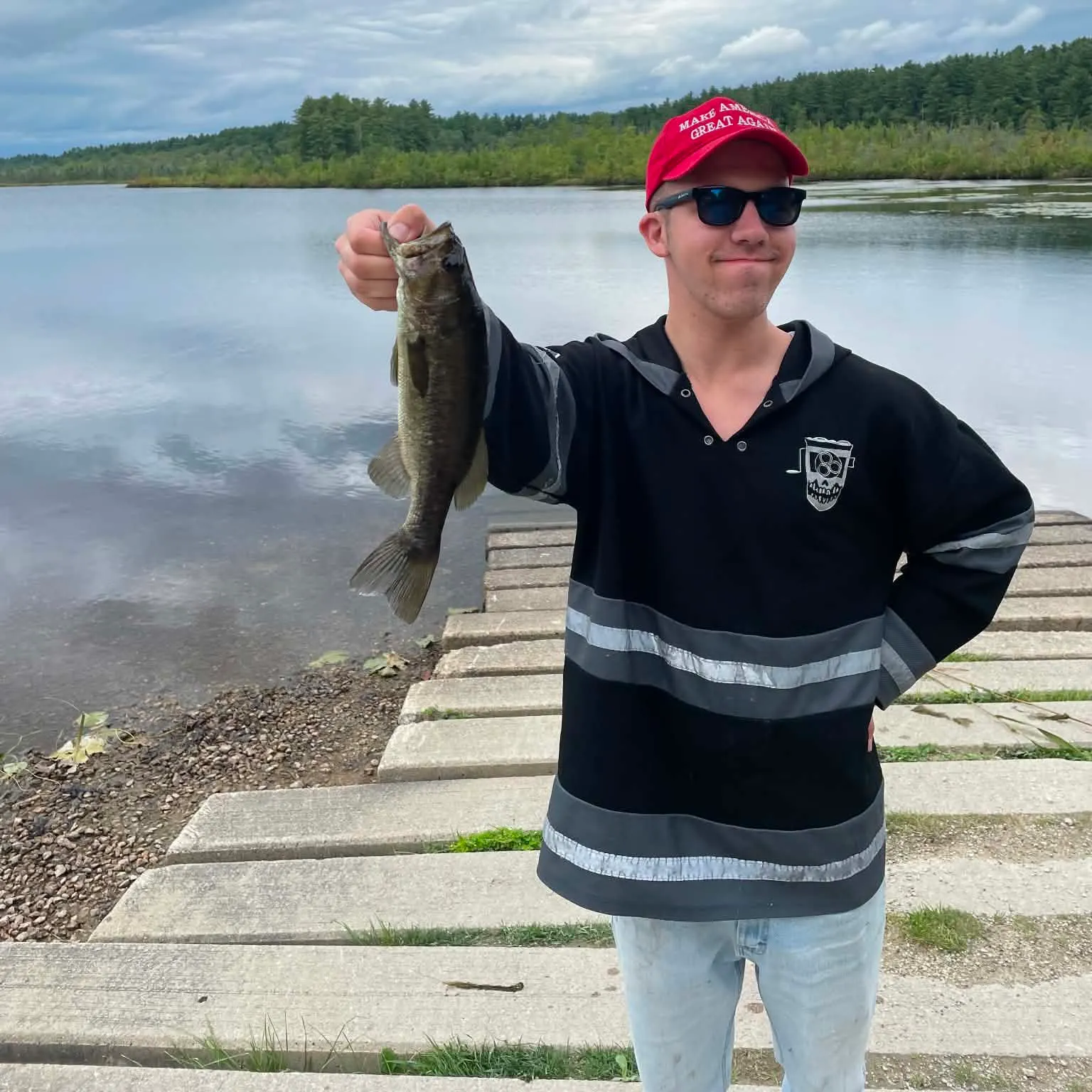 Largemouth bass caught on Fishbrain