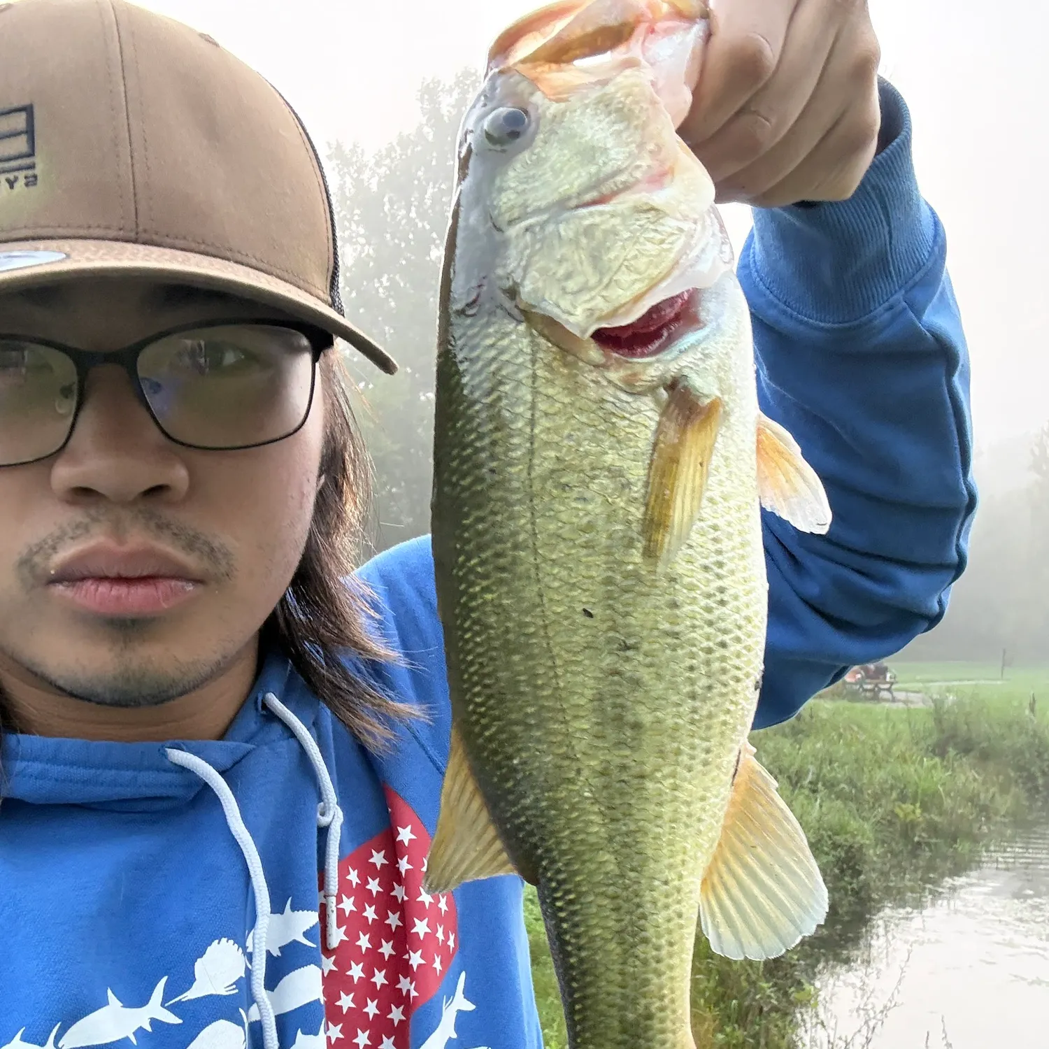 Largemouth bass caught on Fishbrain