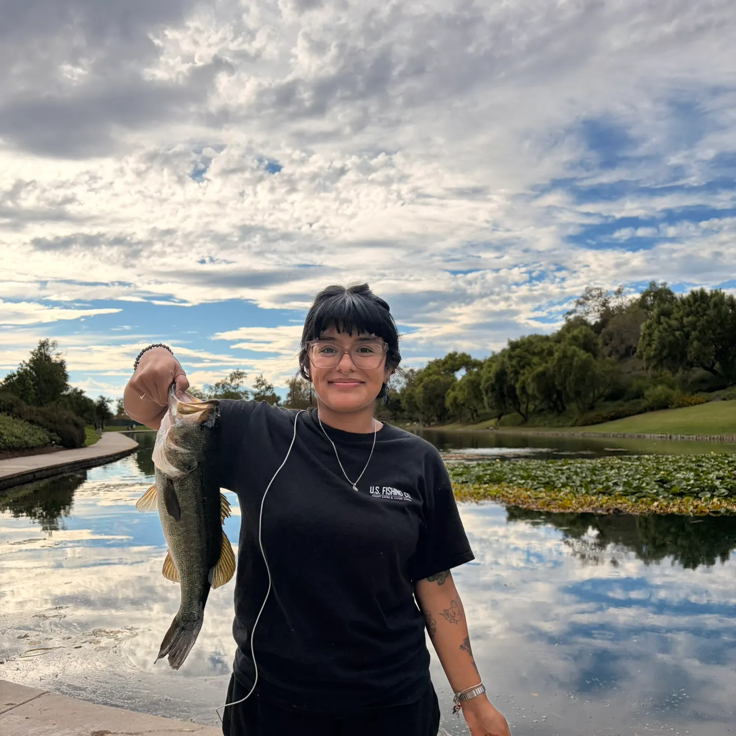 Largemouth bass caught on Fishbrain