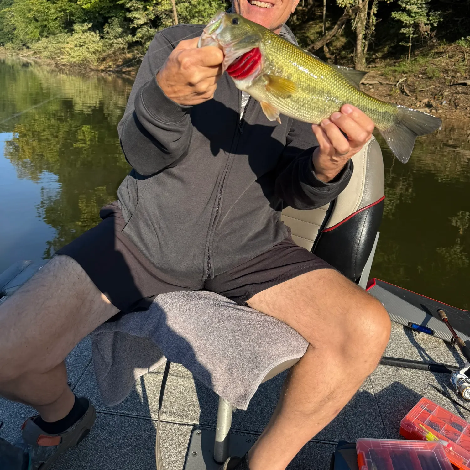 Largemouth bass caught on Fishbrain