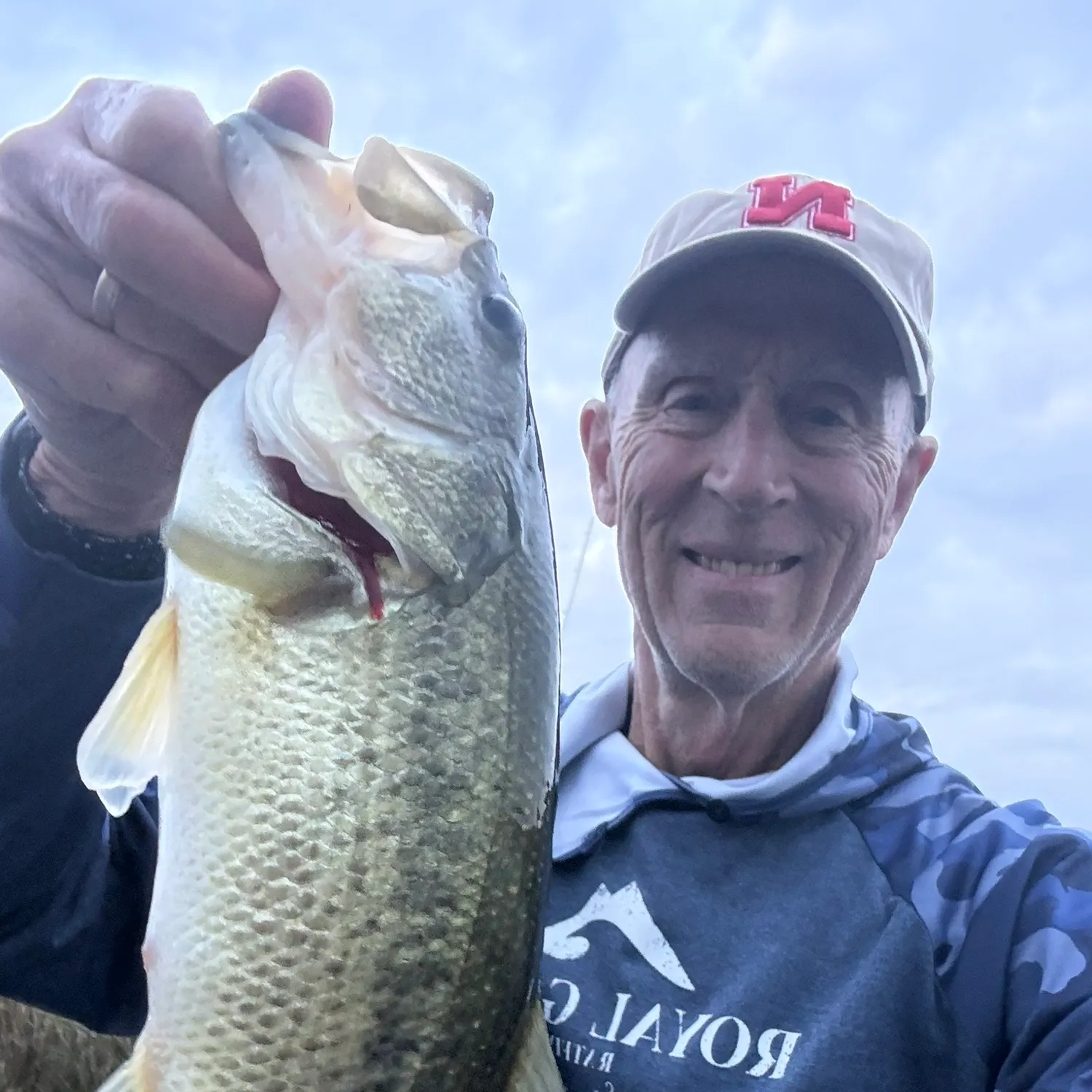 Largemouth bass caught on Fishbrain