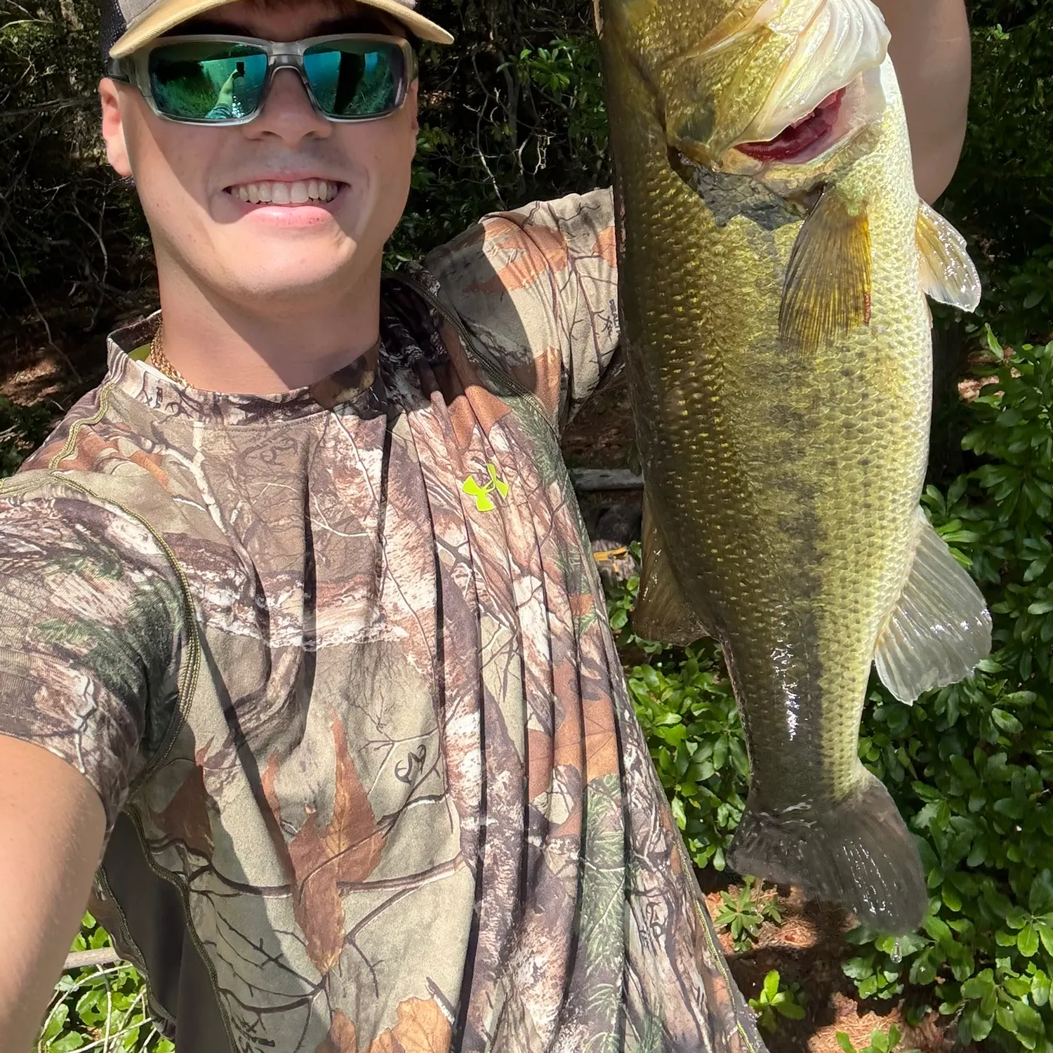 Largemouth bass caught on Fishbrain