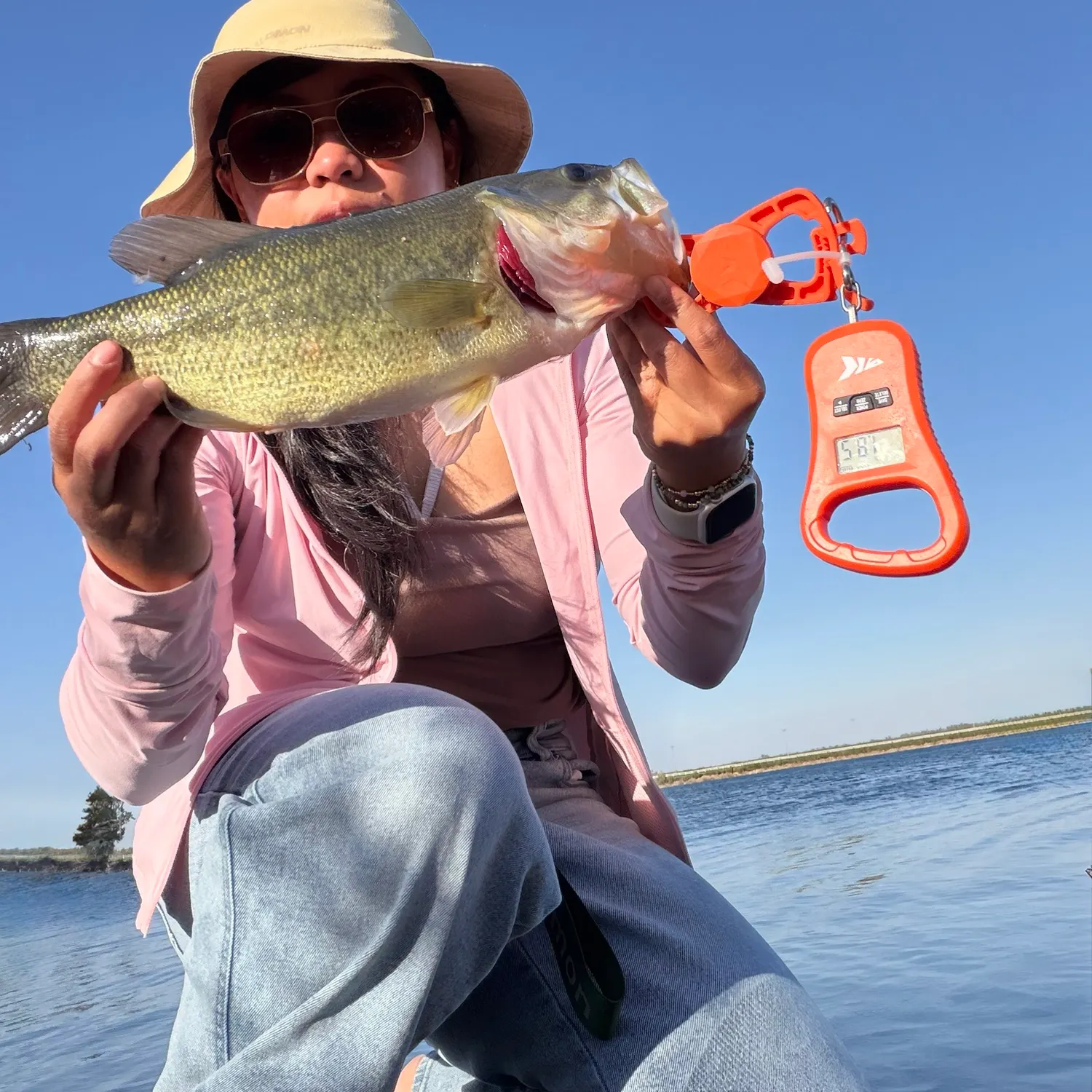 Largemouth bass caught on Fishbrain