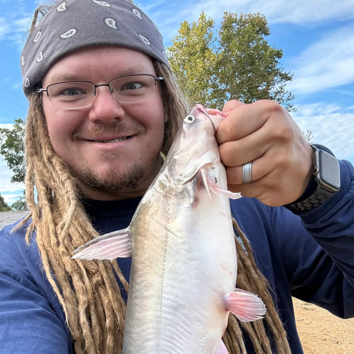 Blue catfish caught on Fishbrain