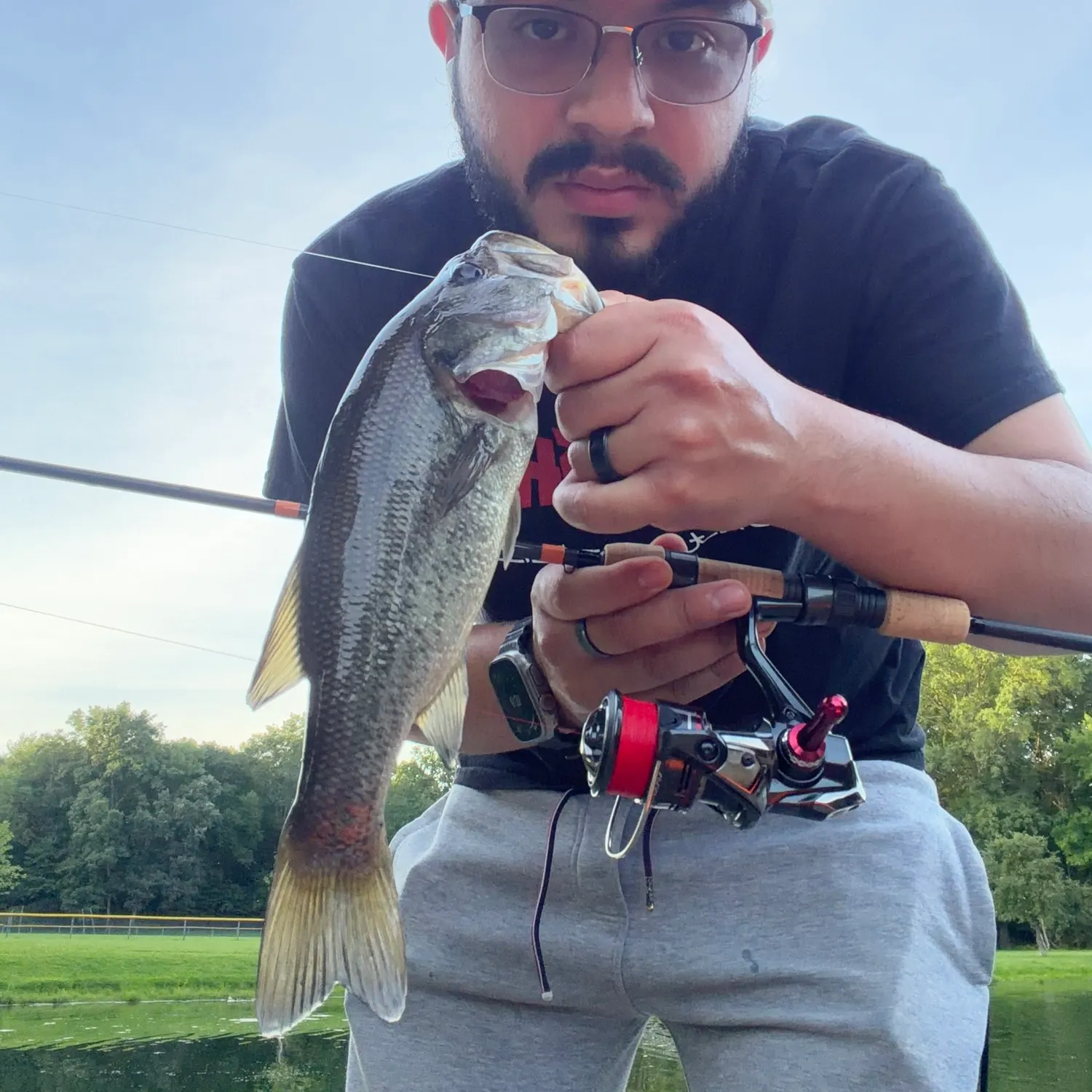 Largemouth bass caught on Fishbrain