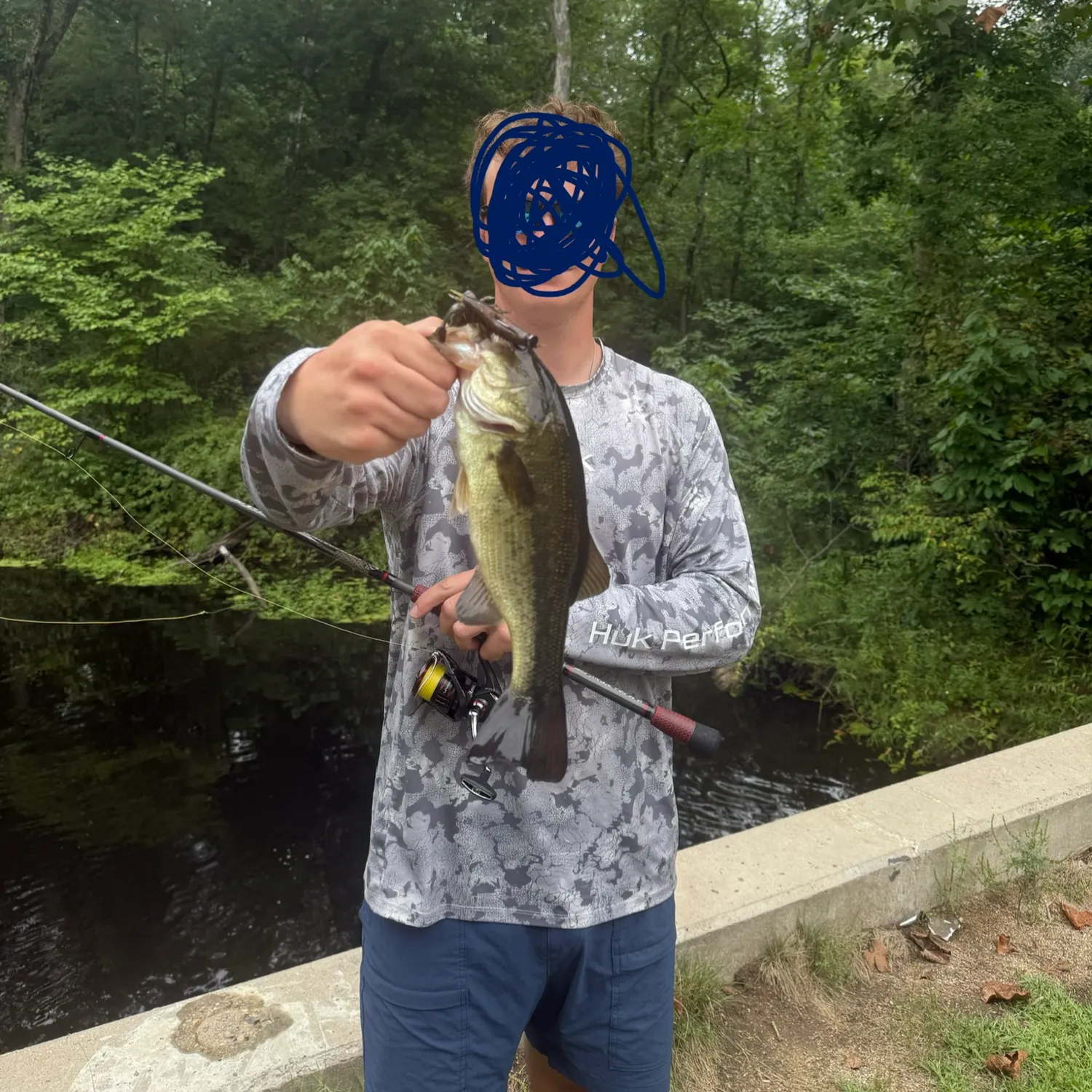Largemouth bass caught on Fishbrain