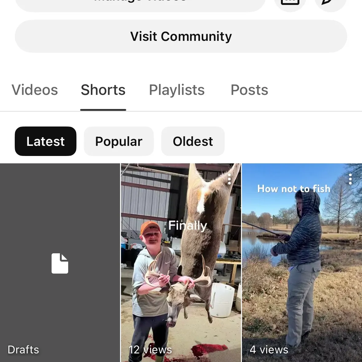 recently logged catches