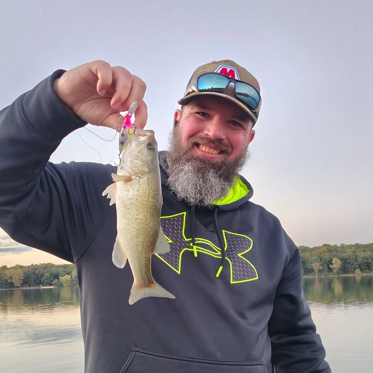 Largemouth bass caught on Fishbrain