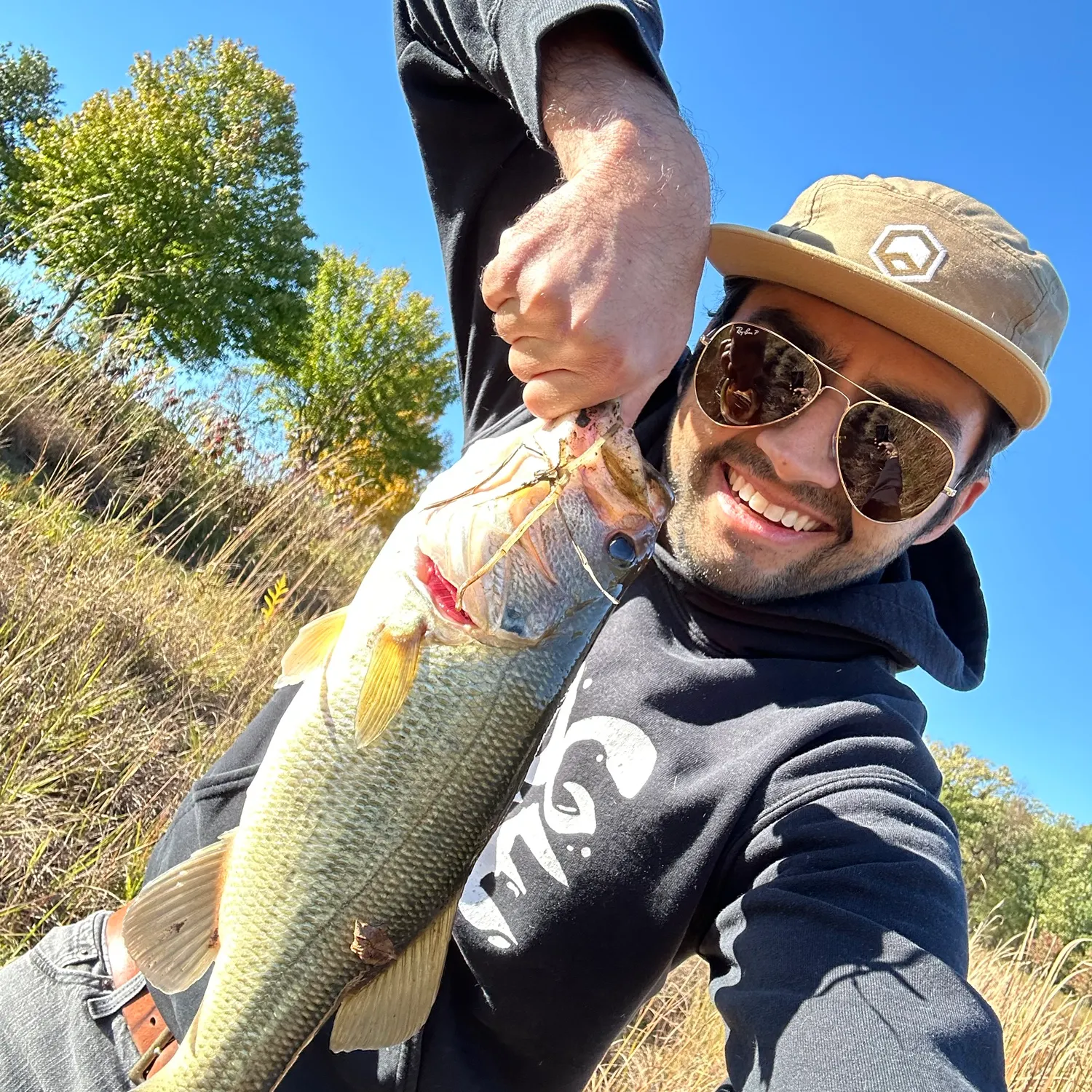 Largemouth bass caught on Fishbrain