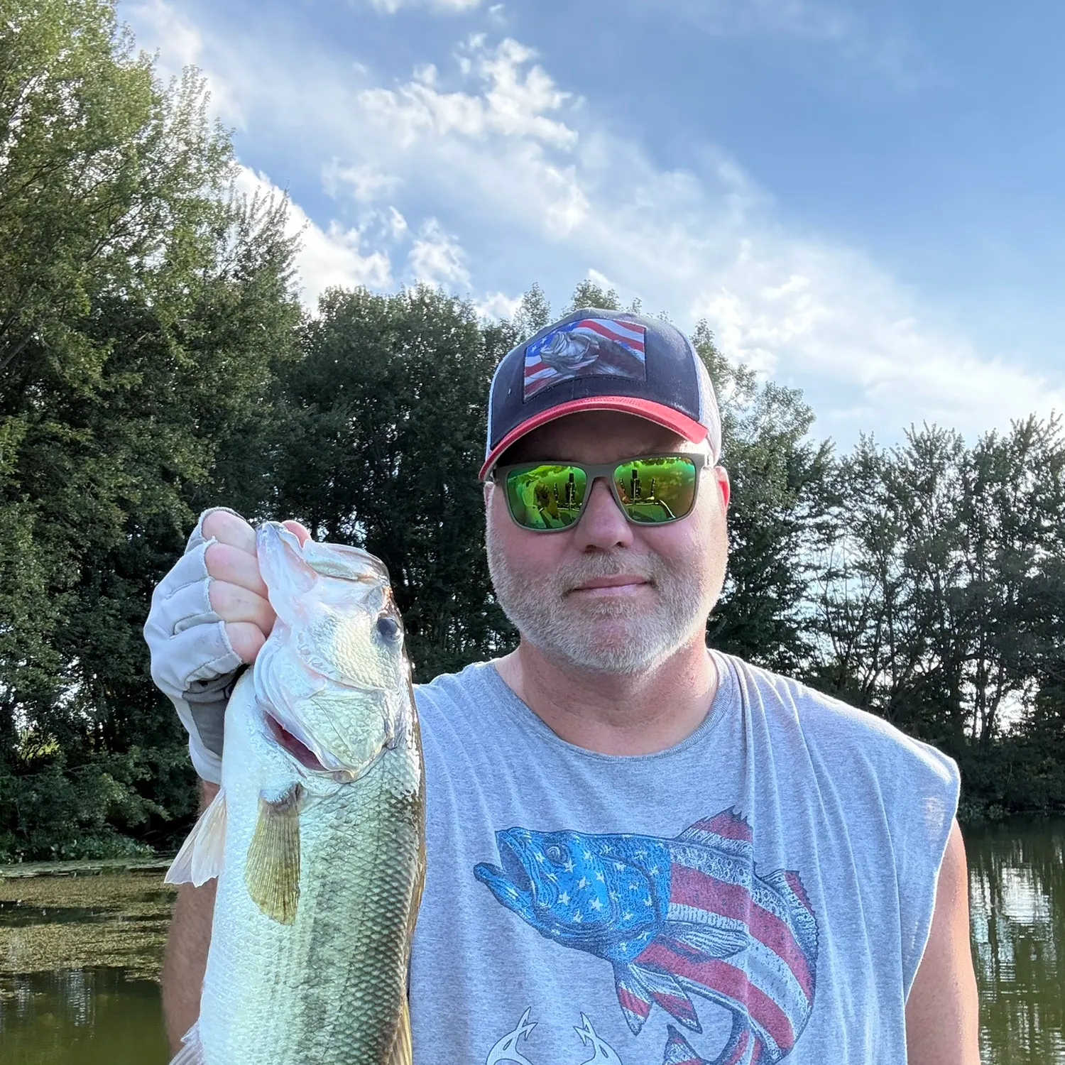Largemouth bass caught on Fishbrain
