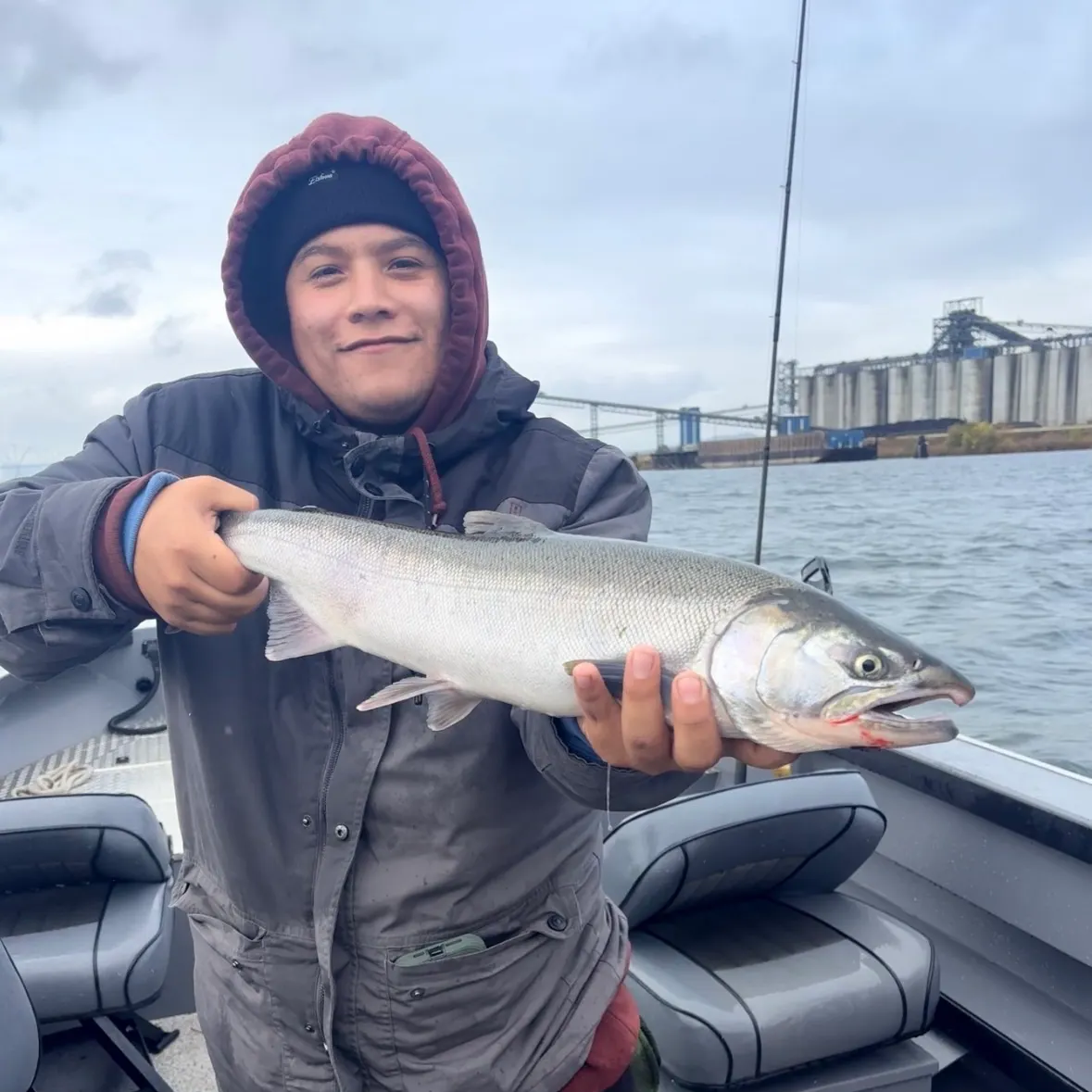 Coho salmon caught on Fishbrain
