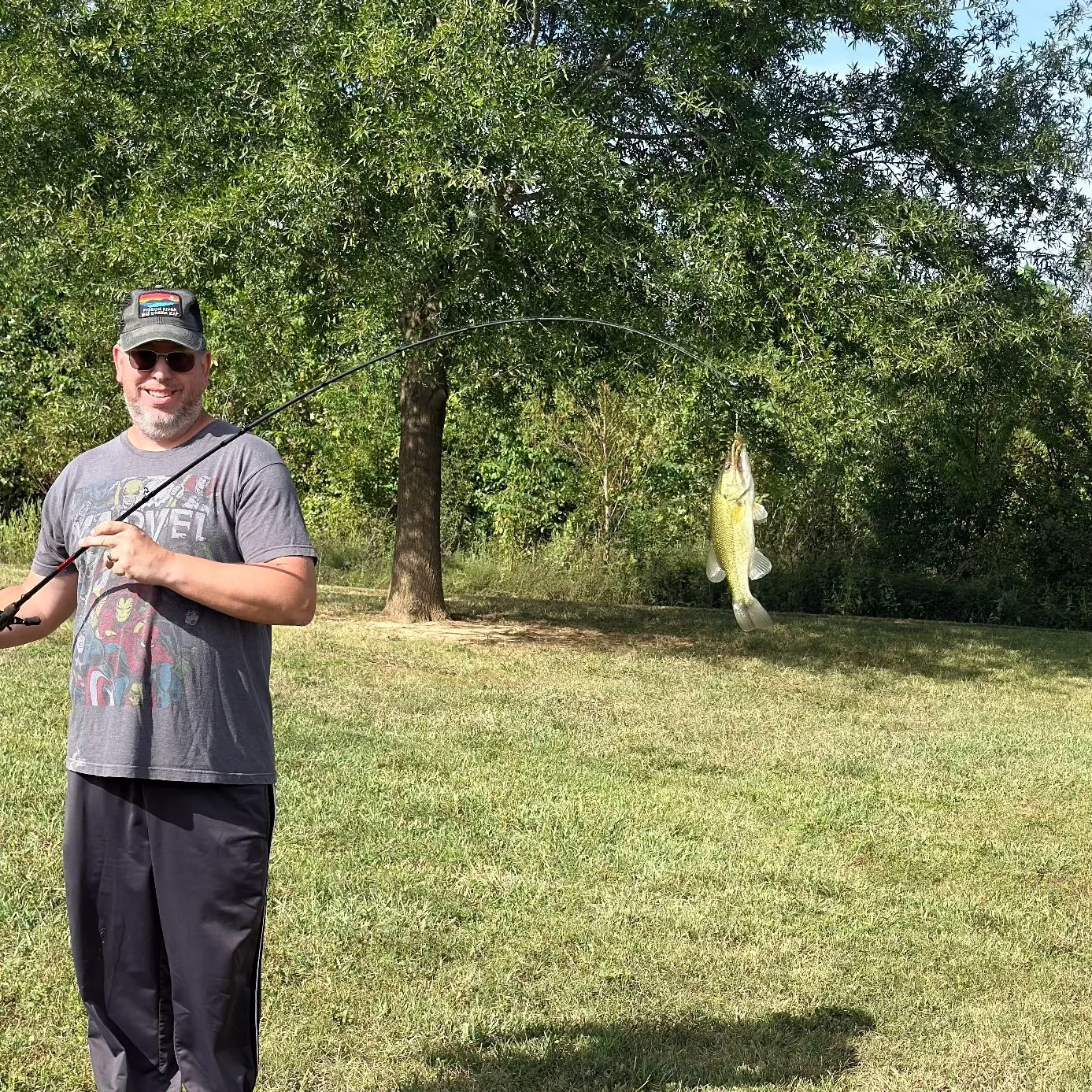 Largemouth bass caught on Fishbrain