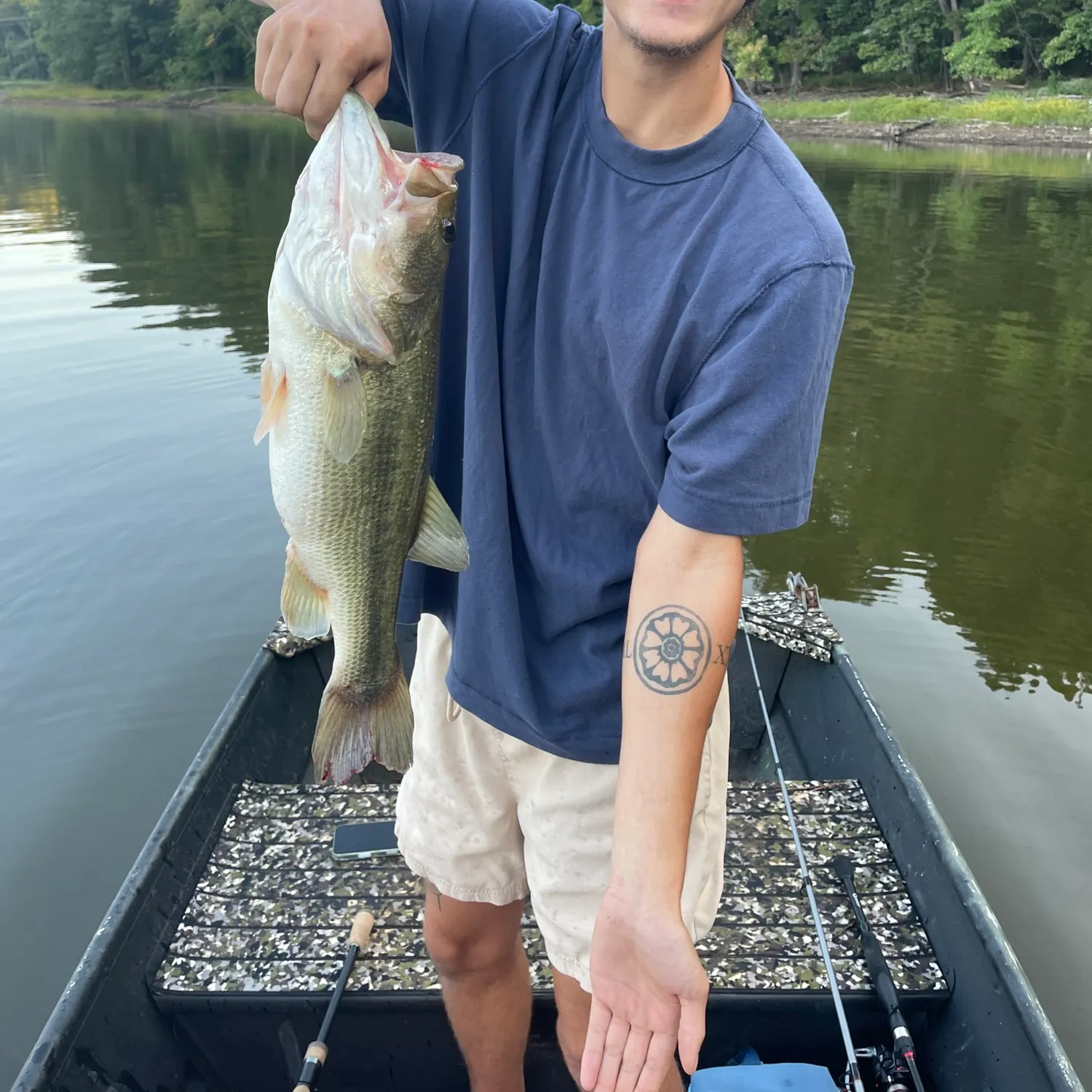 Largemouth bass caught on Fishbrain