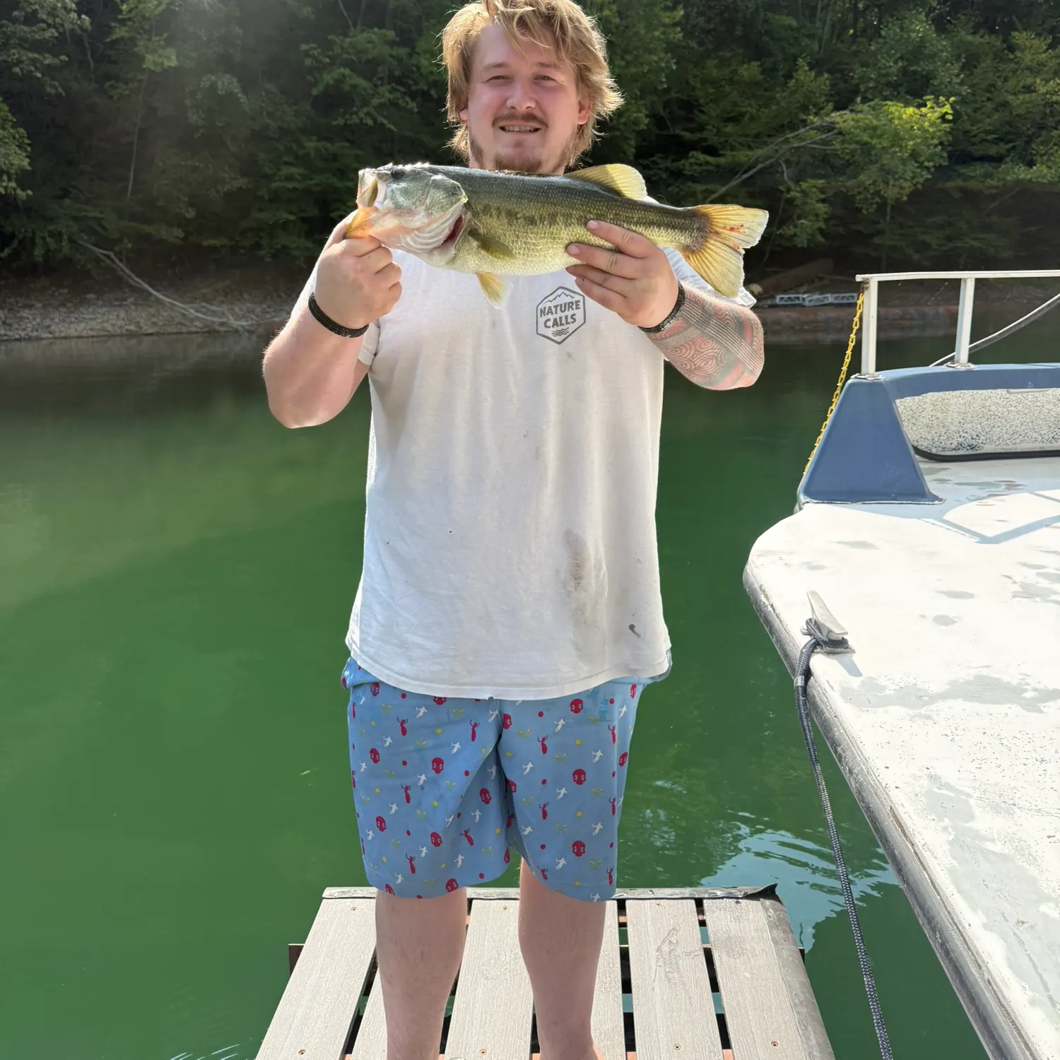 Largemouth bass caught on Fishbrain