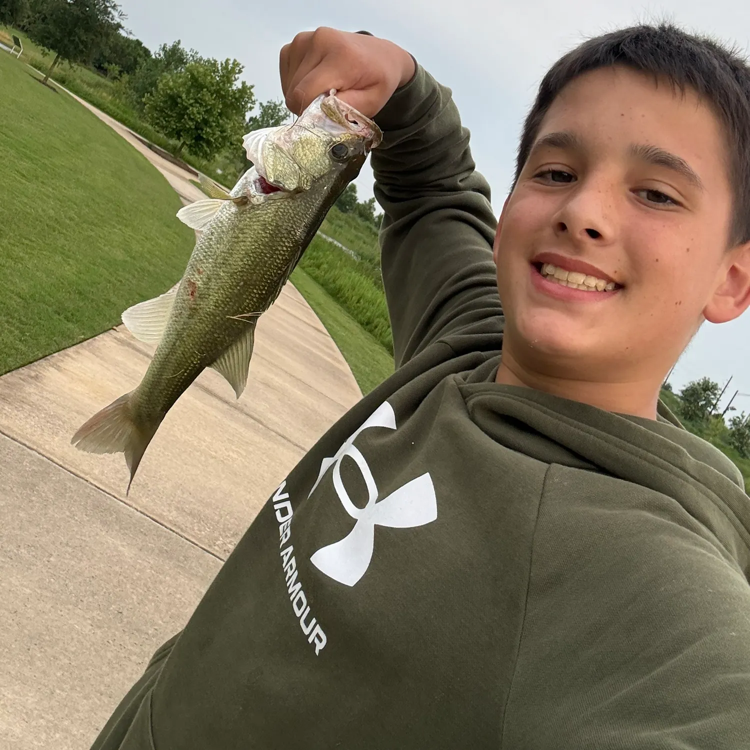 Largemouth bass caught on Fishbrain