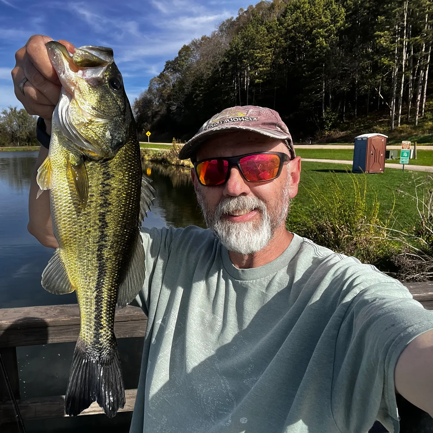 Largemouth bass caught on Fishbrain
