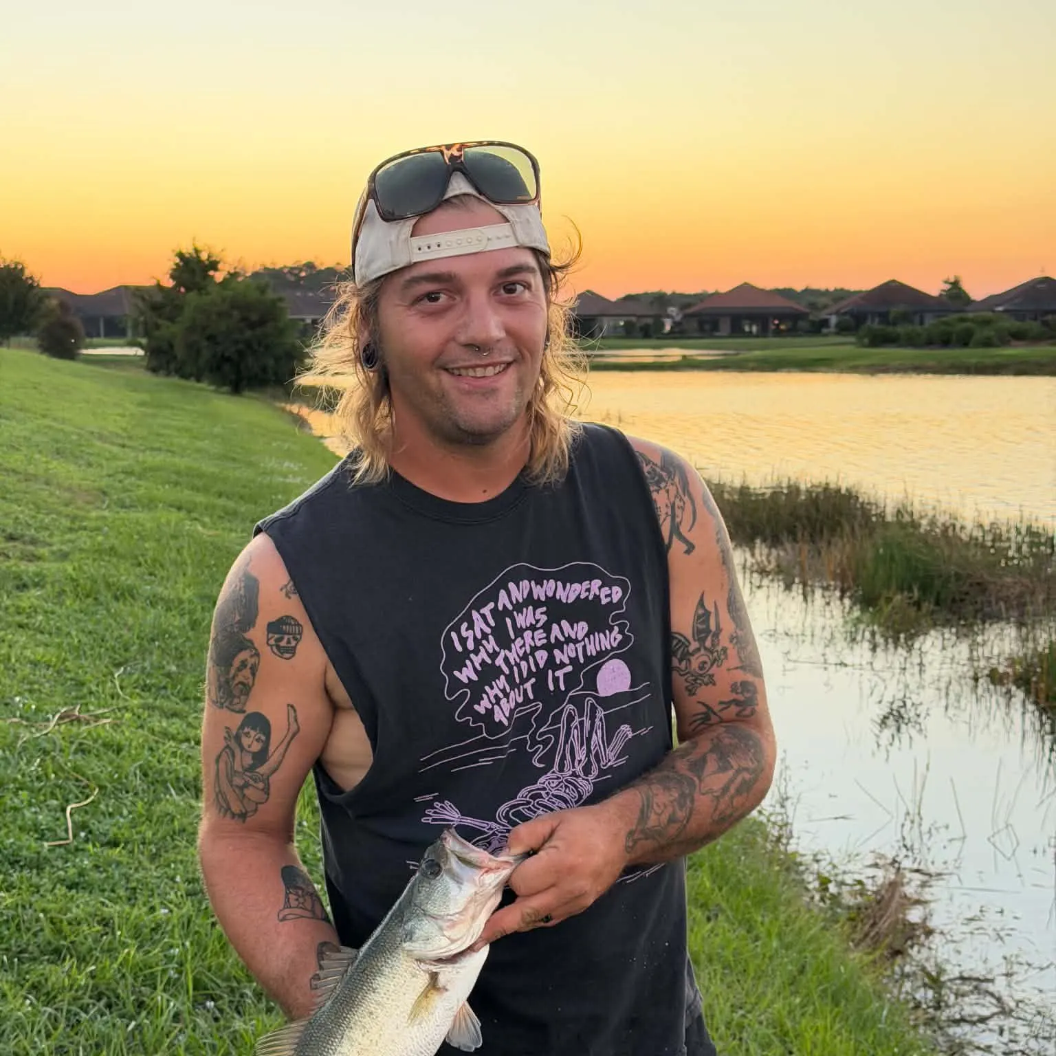 Largemouth bass caught on Fishbrain